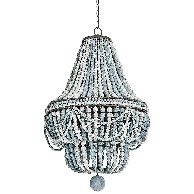Image 3 Malibu 20 1/2" Wide Weathered Blue 6-Light Chandelier