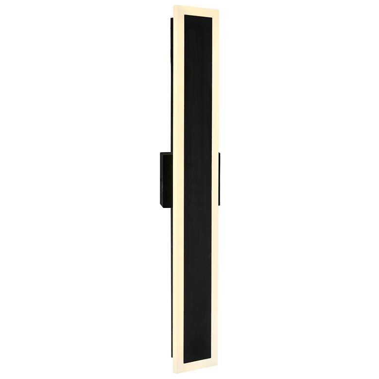 Image 1 Malibu 32" High Black Metal LED Outdoor Wall Light