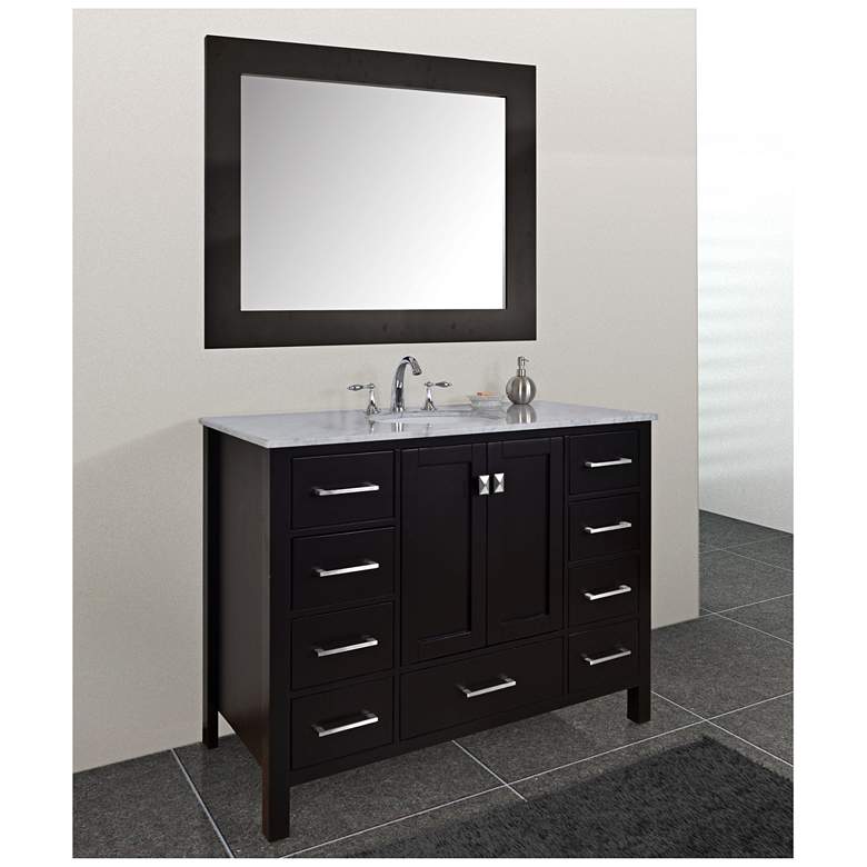 Image 1 Malibu 48 inch Wide Espresso Single Sink Bathroom Vanity