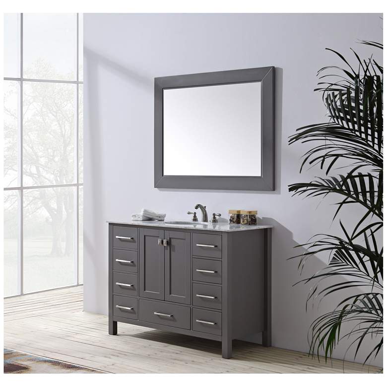 Image 1 Malibu 48 inch Wide Gray Single Sink Bathroom Vanity