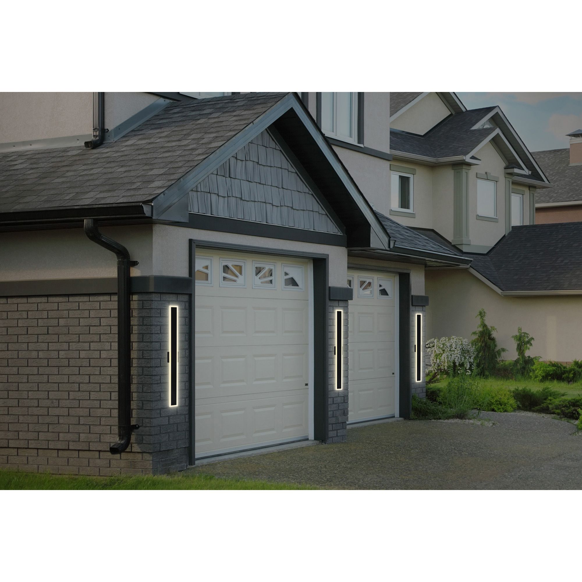 Image 7 Malibu 59" High Black LED Outdoor Wall Light more views