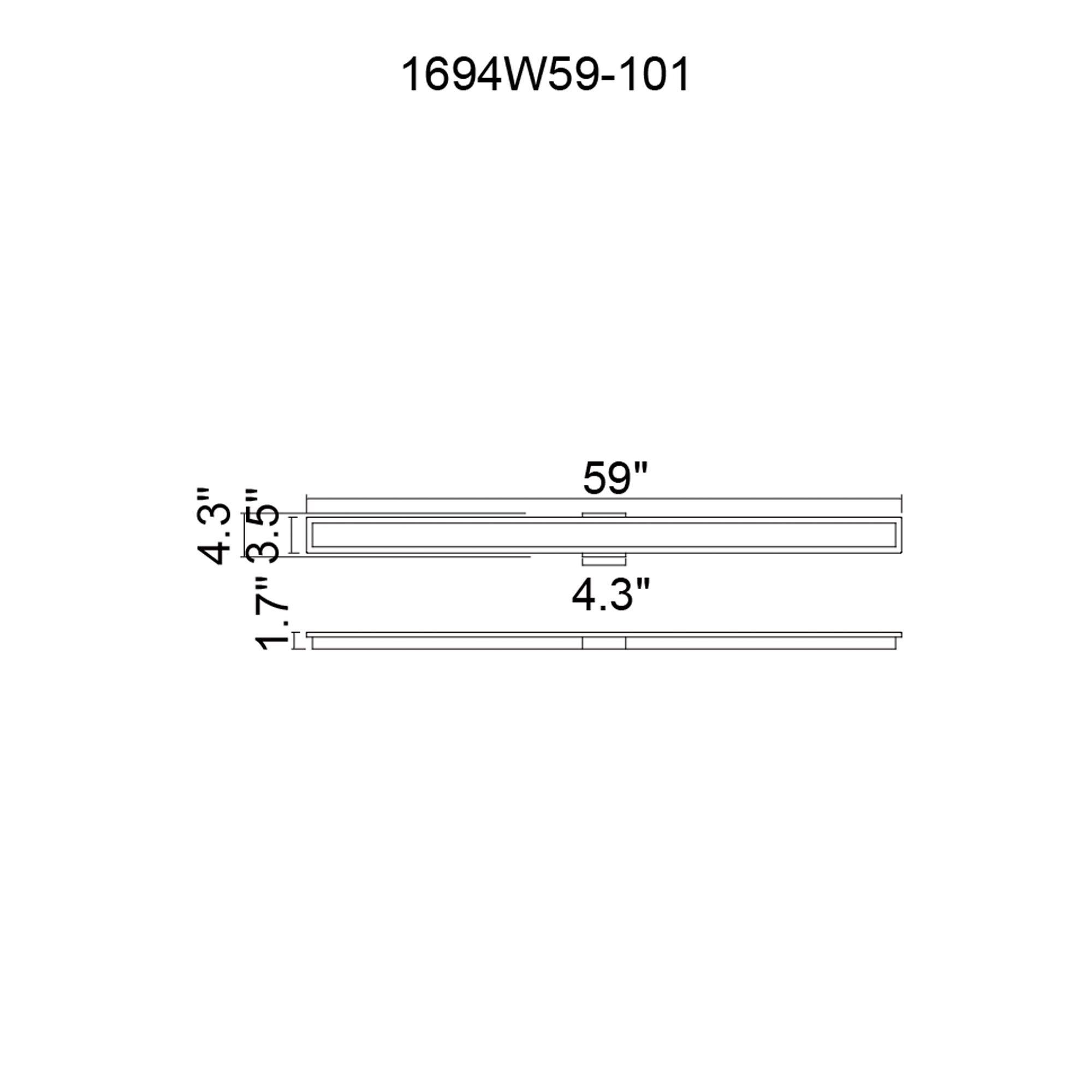 Malibu 59" High Black LED Outdoor Wall Light