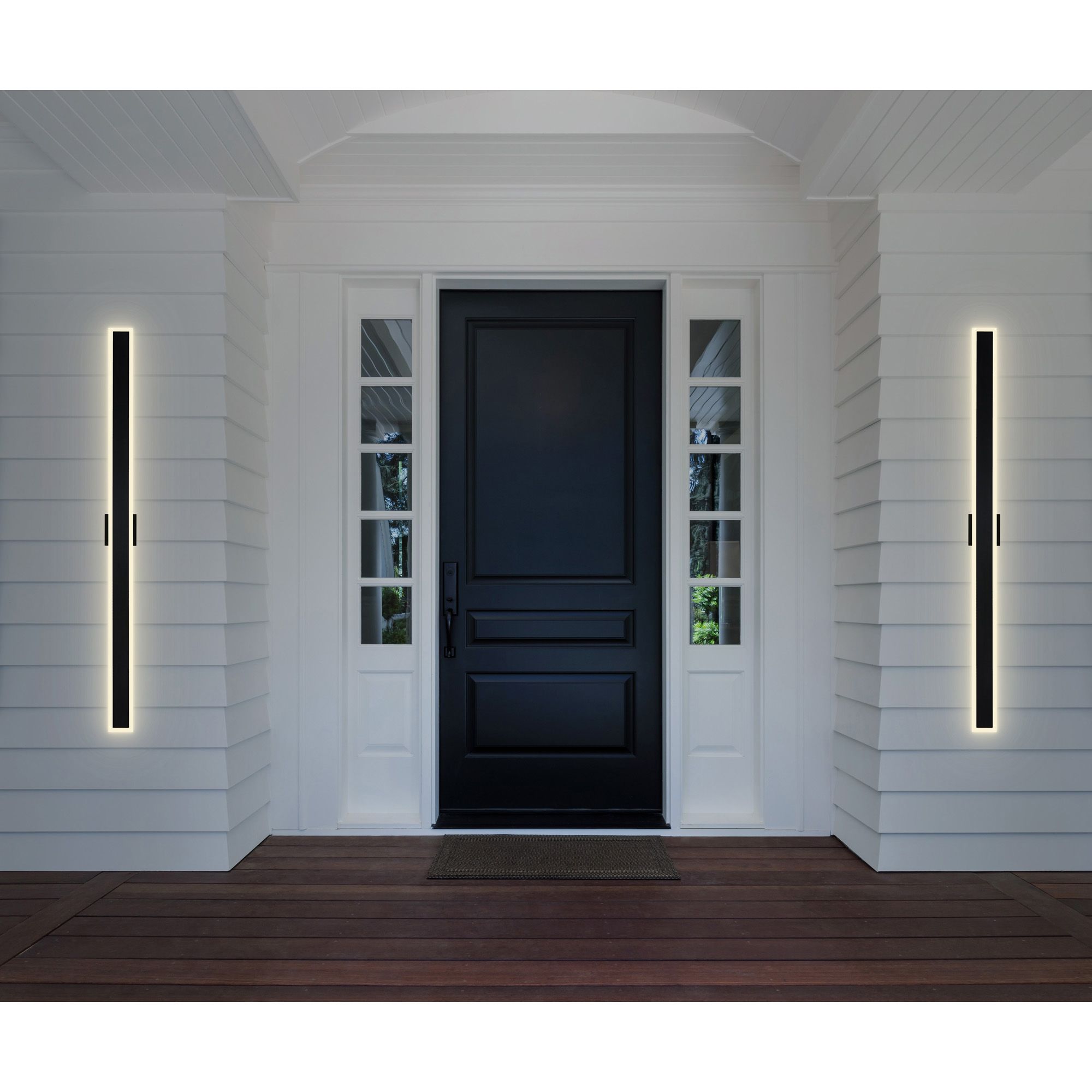 Malibu 80" High Black LED Outdoor Wall Light
