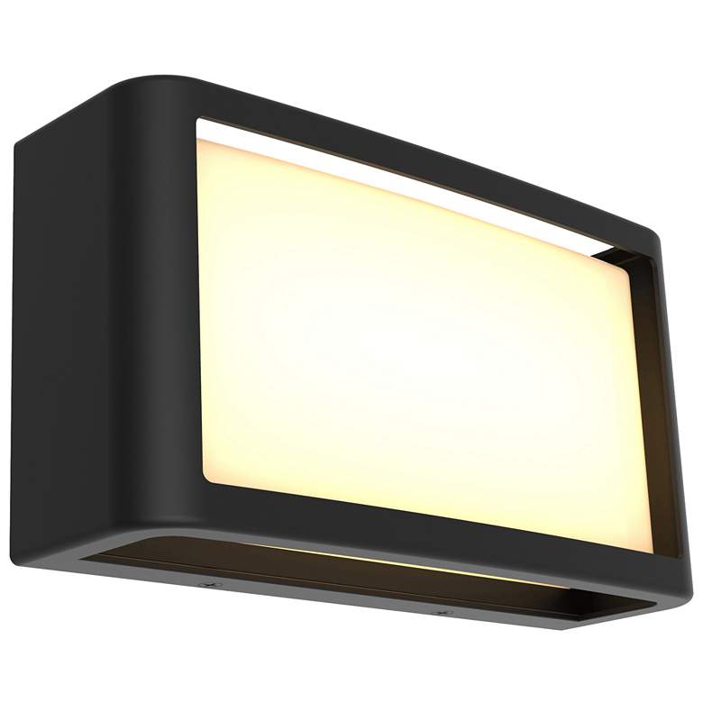 Image 1 Malibu 9" Black LED Outdoor Wall Sconce