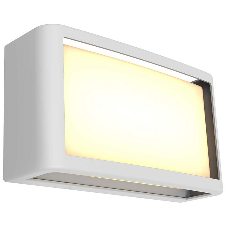 Image 1 Malibu 9" White LED Outdoor Wall Sconce