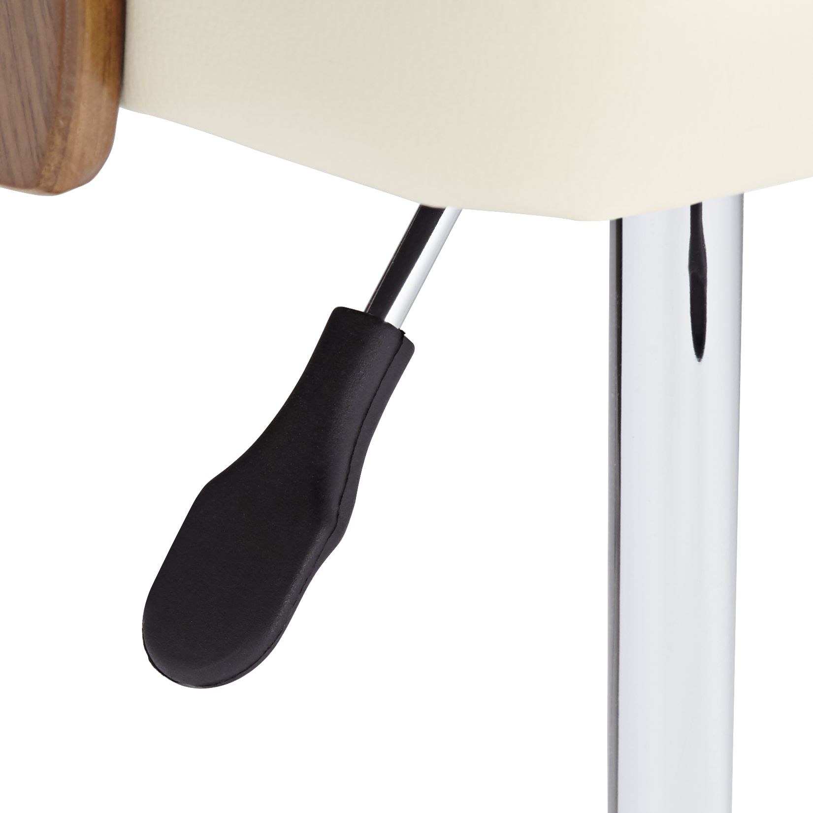 Image 4 Malibu Cream Faux Leather Adjustable Swivel Bar Stool more views