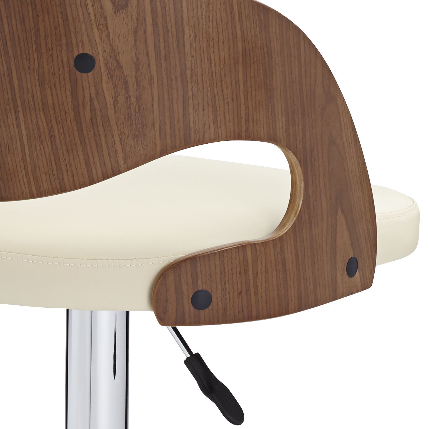 Malibu Cream Faux Leather Adjustable Swivel Bar Stool 8F146 Lamps Plus