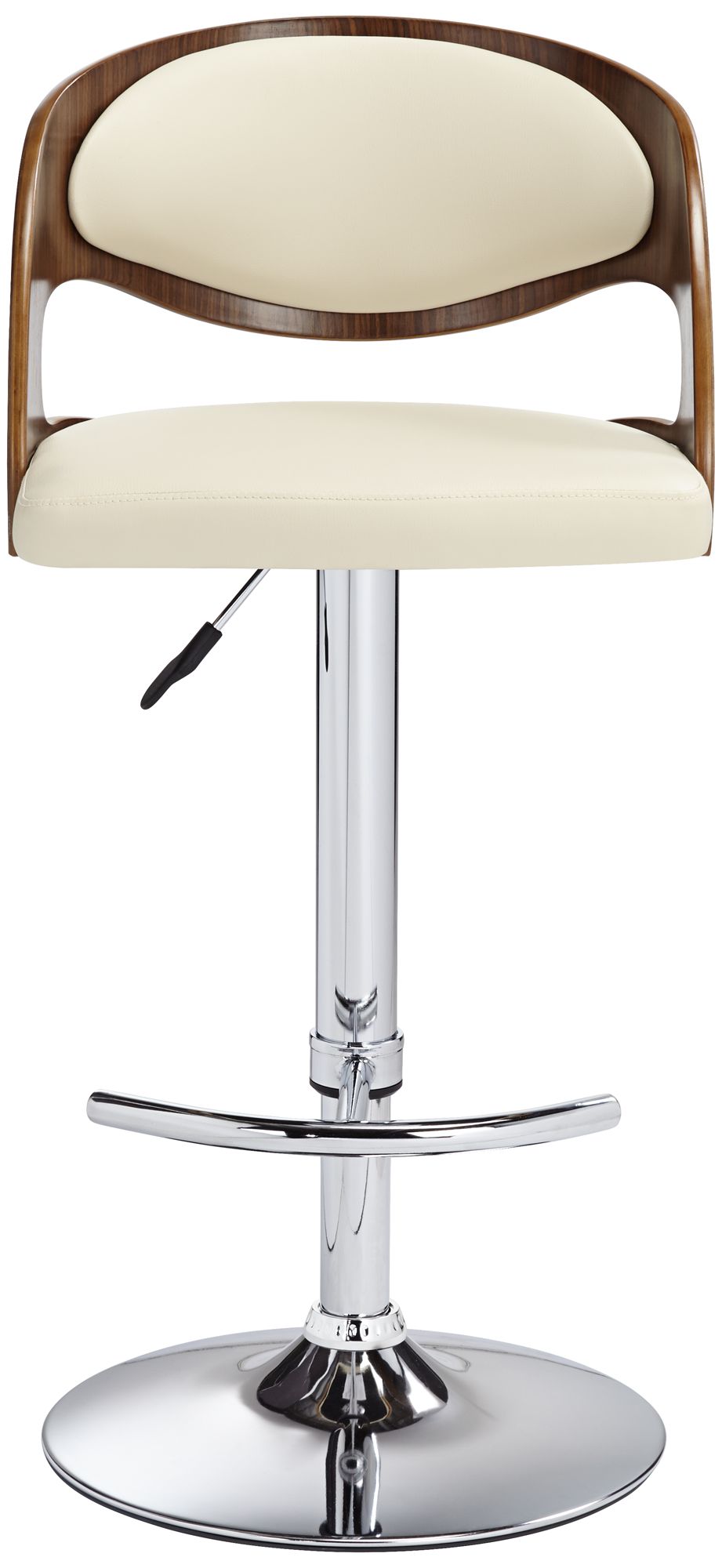 Image 7 Malibu Cream Faux Leather Adjustable Swivel Bar Stool more views