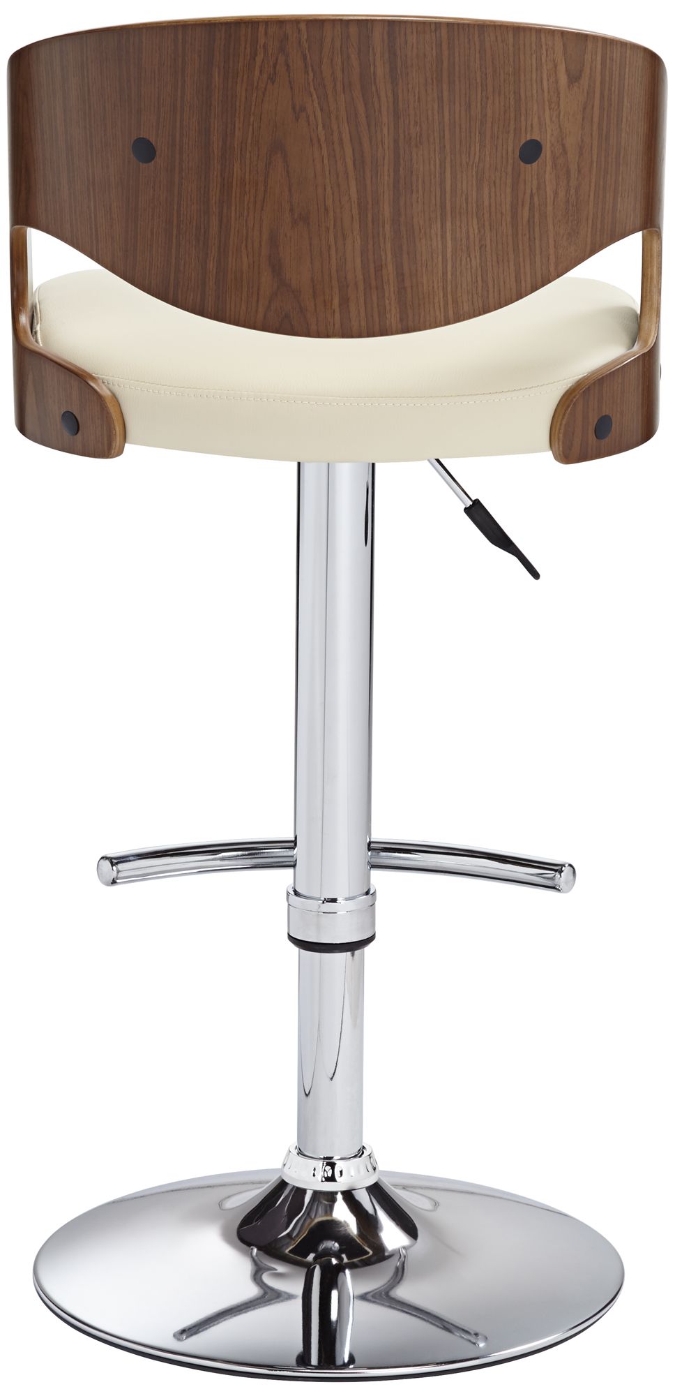 Malibu Cream Faux Leather Adjustable Swivel Bar Stool
