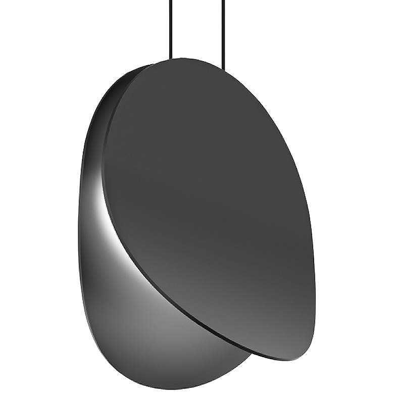 Image 1 Malibu Discs&#8482; 10 inch Wide Black LED Mini Pendant Light