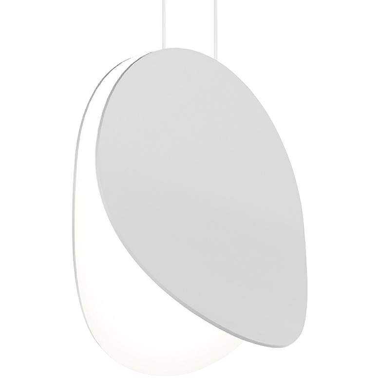 Image 1 Malibu Discs&#8482; 10 inch Wide White LED Mini Pendant Light
