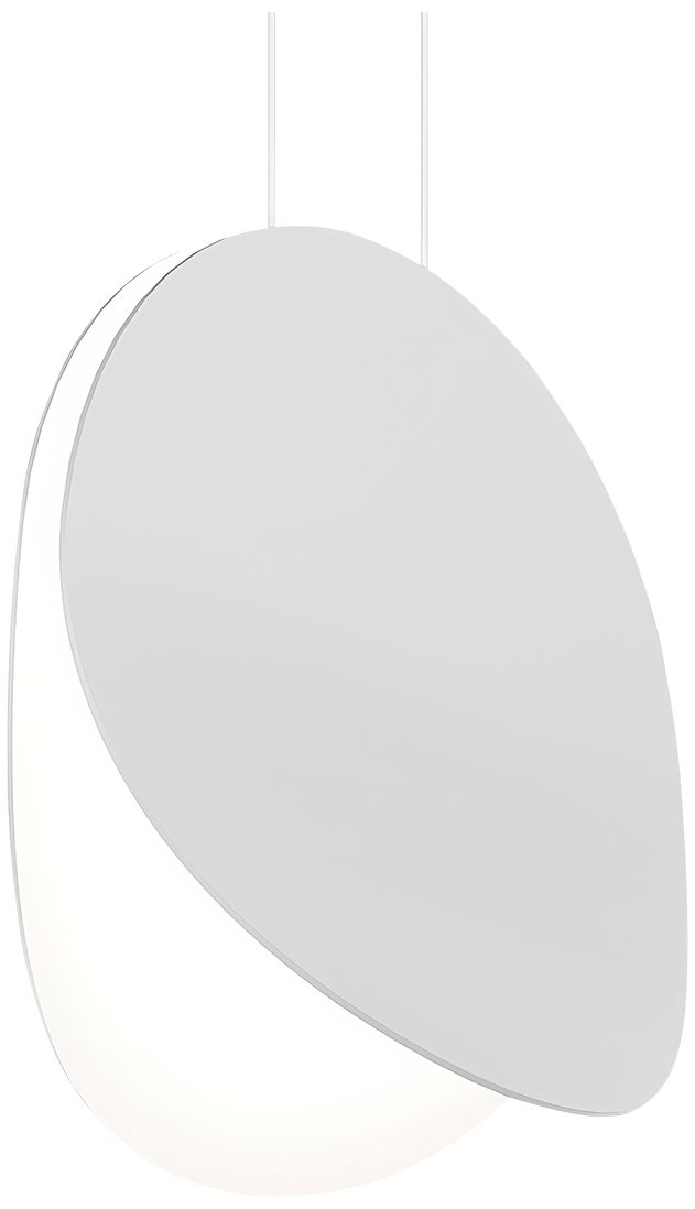Malibu Discs 14" Wide LED Pendant Satin White 240" Cable