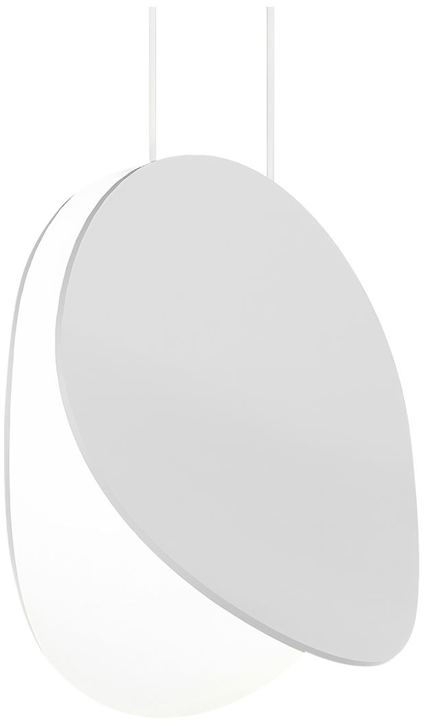 Image 2 Malibu Discs 7.5" Wide LED Pendant Satin White 240" Cable