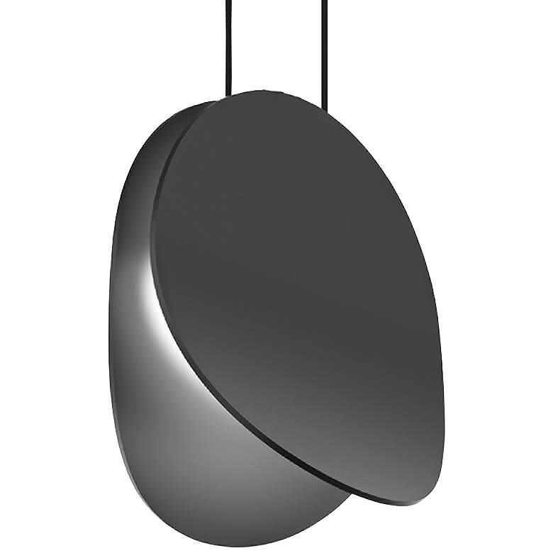 Image 1 Malibu Discs™ 7 1/2" Wide Black LED Mini Pendant Light
