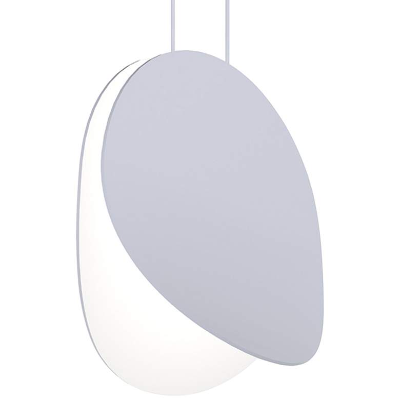 Image 1 Malibu Discs™ 10"W Dove Gray LED Mini Pendant Light