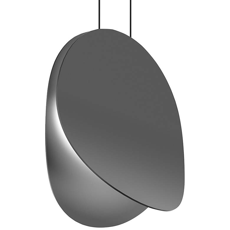 Image 1 Malibu Discs™ 14" Wide Satin Black LED Pendant Light