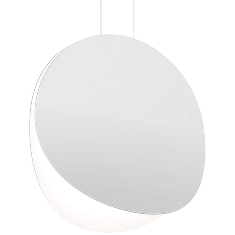 Image 1 Malibu Discs™ 18" Wide Satin White LED Pendant Light