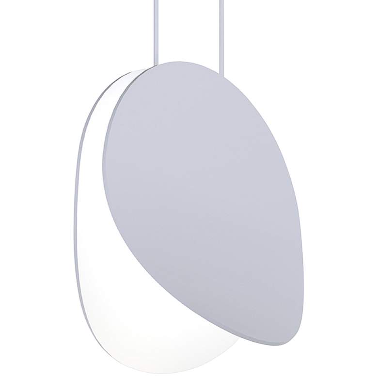 Image 1 Malibu Discs&trade; 7 1/2 inchW Dove Gray LED Mini Pendant Light
