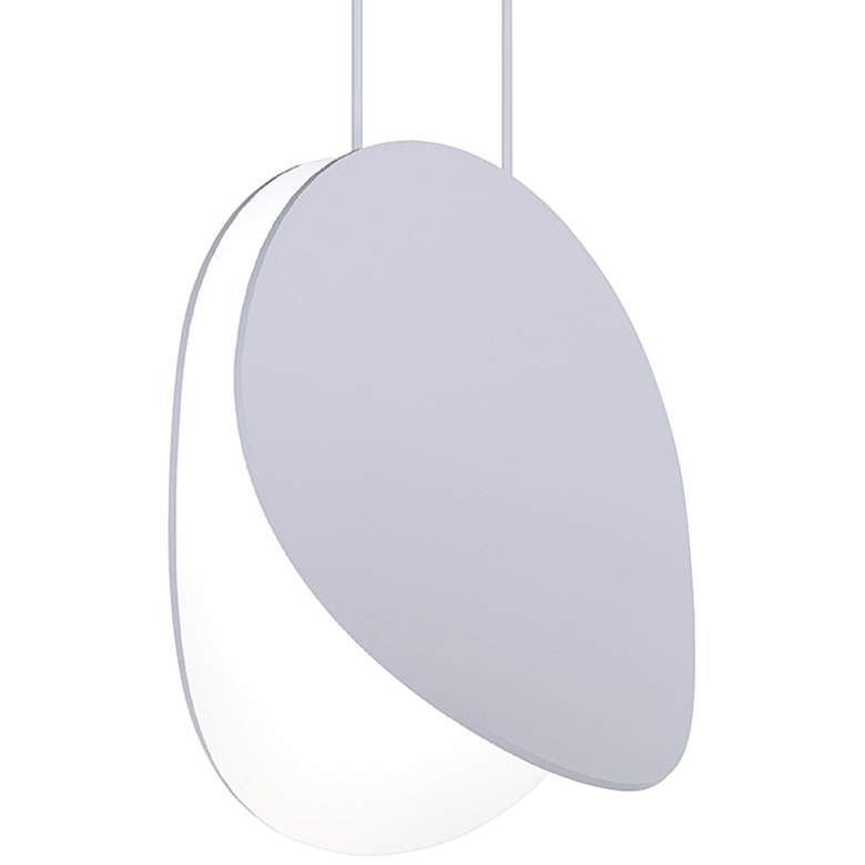 Image 1 Malibu Discs™ 7 1/2"W Dove Gray LED Mini Pendant Light