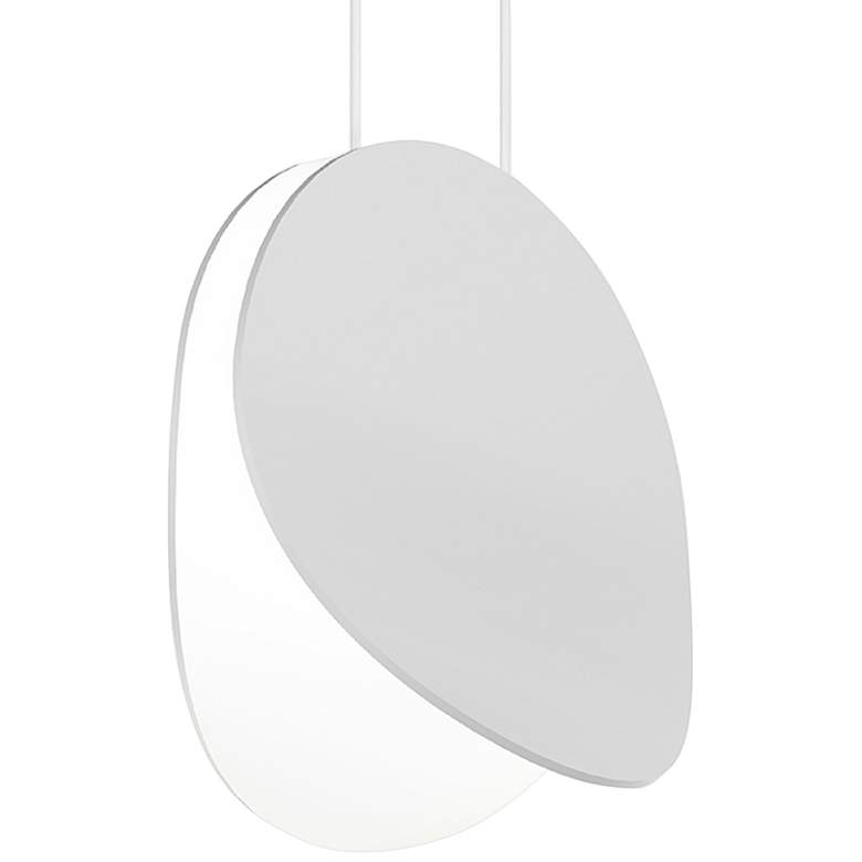 Image 1 Malibu Discs™ 7 1/2"W White LED Mini Pendant Light