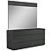 Malibu High-Gloss Gray 6-Drawer Double Dresser
