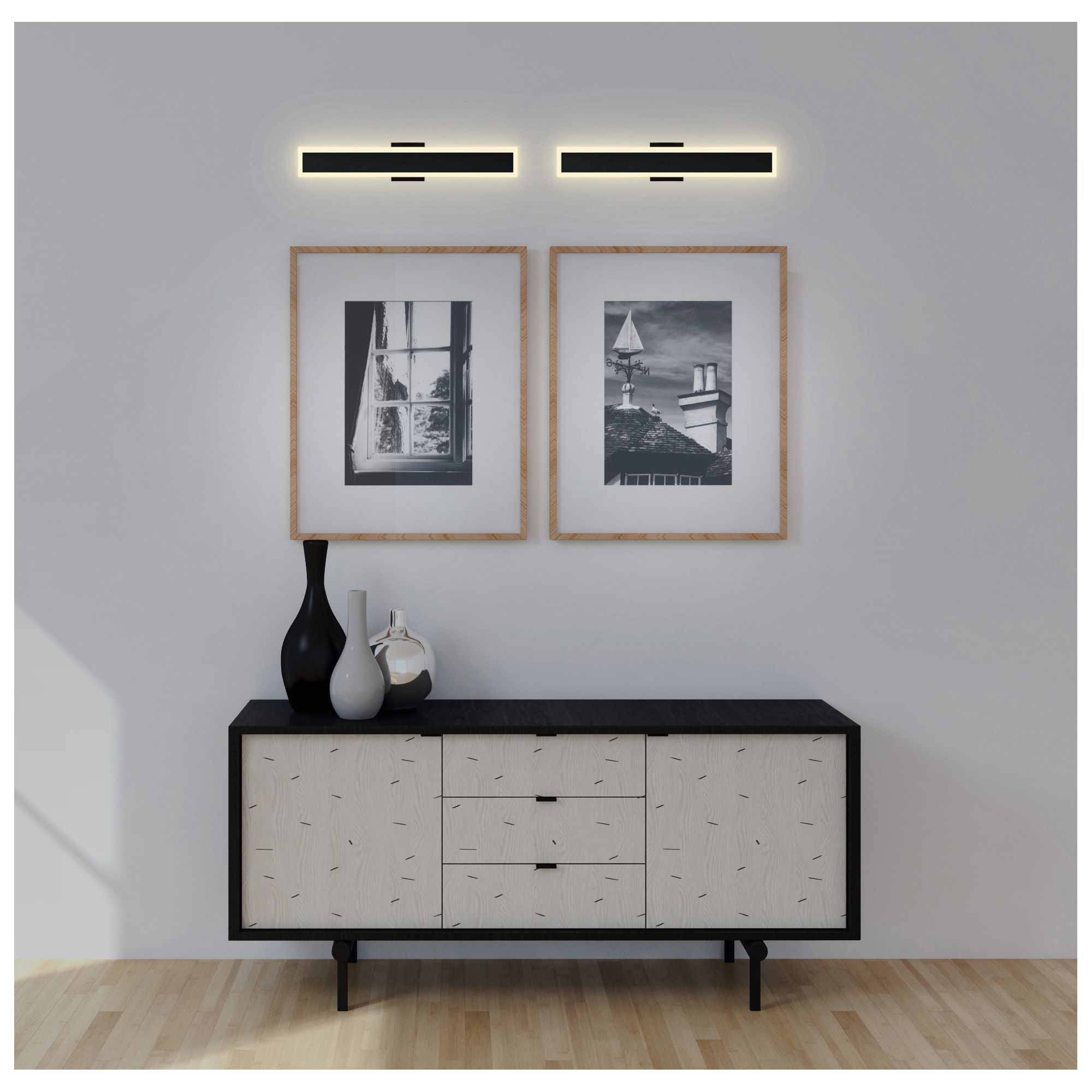 Image 6 Malibu Integrated LED 32in Black Outdoor Wall Light more views