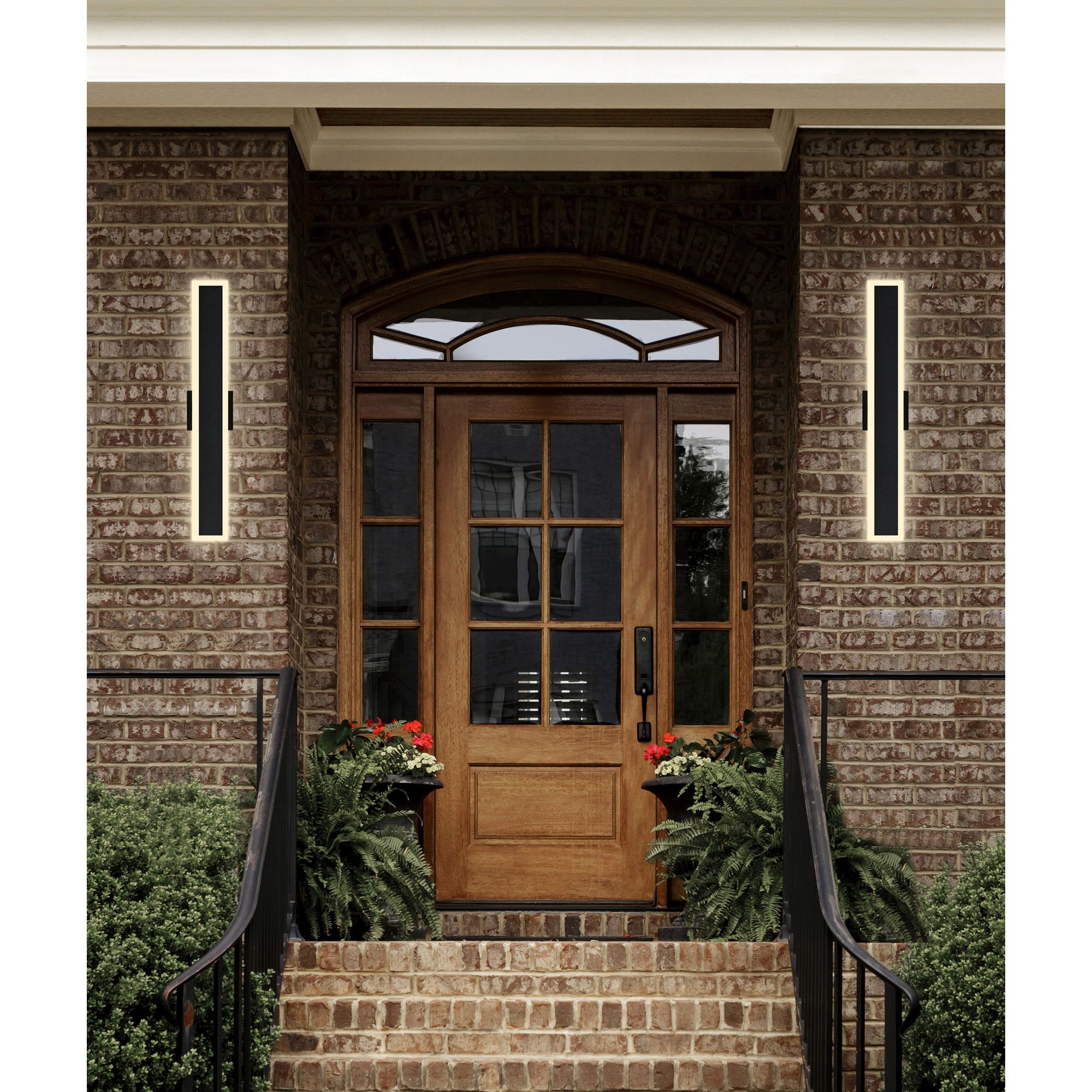 Image 7 Malibu Integrated LED 32in Black Outdoor Wall Light more views