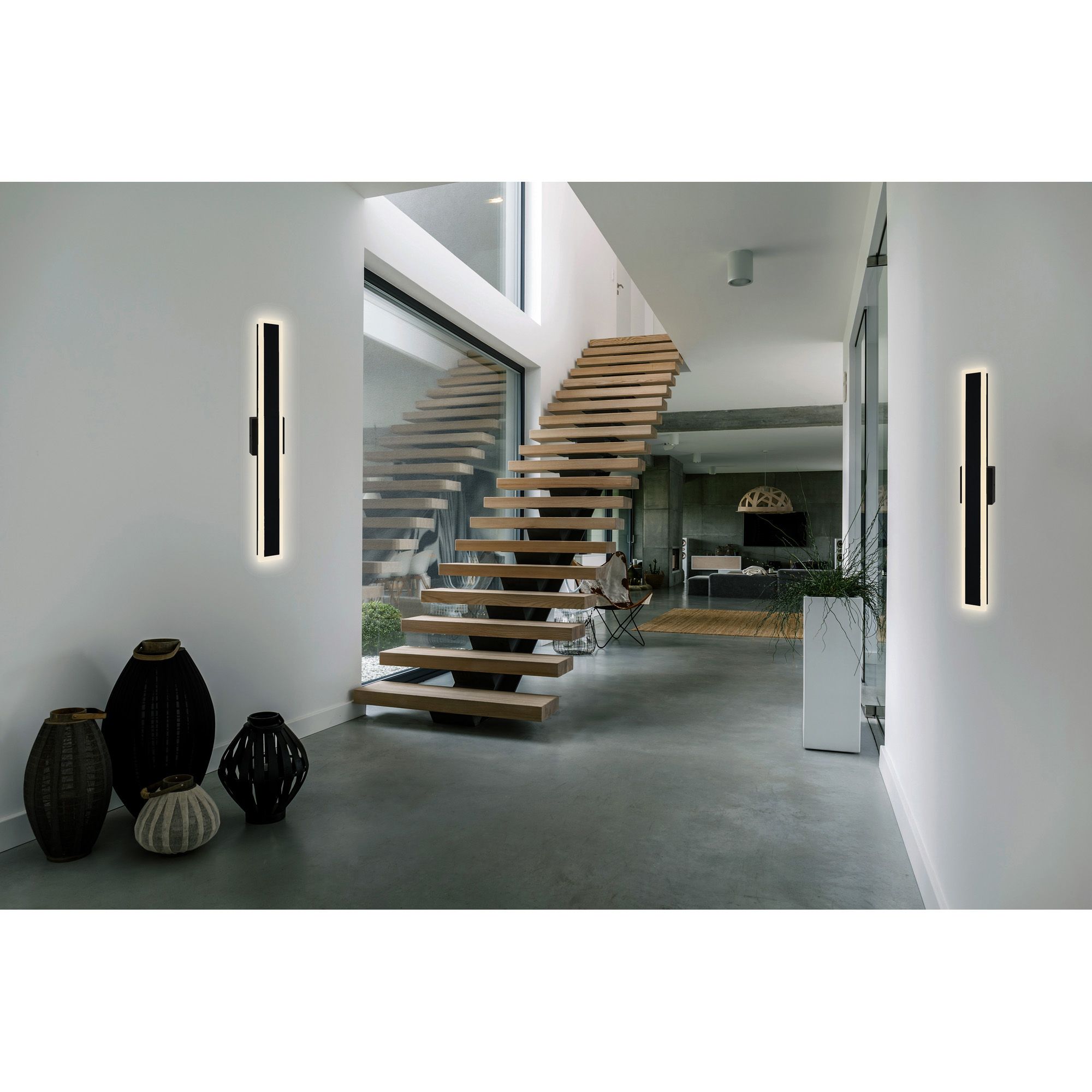 Image 6 Malibu Integrated LED 40in Black Outdoor Wall Light more views