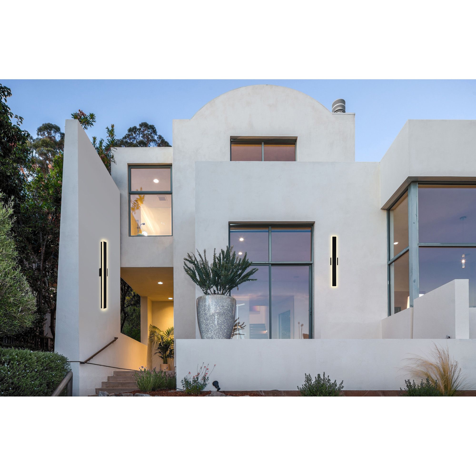 Image 7 Malibu LED Integrated Black Outdoor Wall Light more views