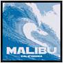 Malibu Wave 21" Square Black Giclee Wall Art