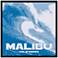 Malibu Wave 31" Square Black Giclee Wall Art