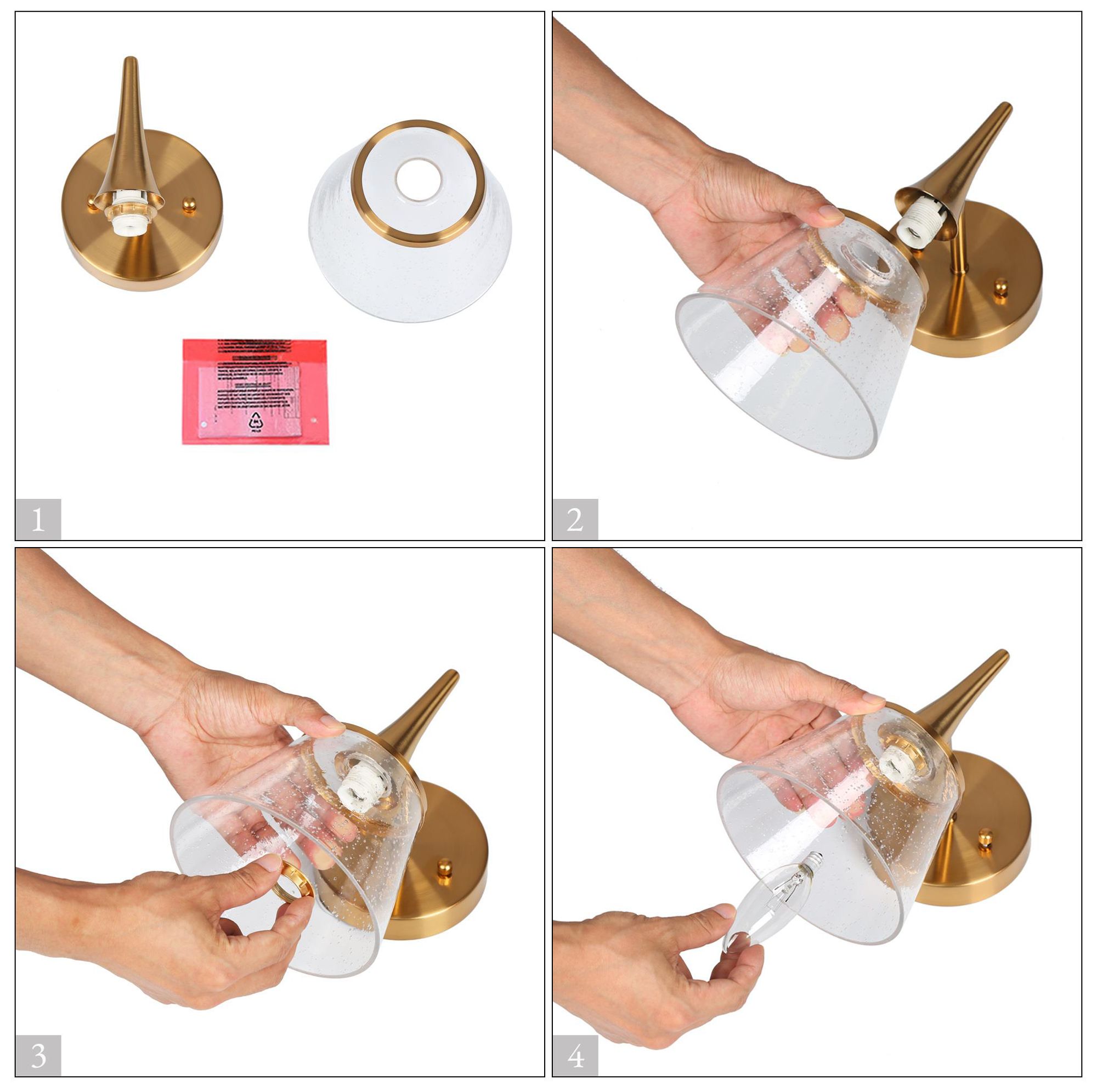 Image 7 Malie 1-Light 5.9" Wide  Gold Bath Light more views