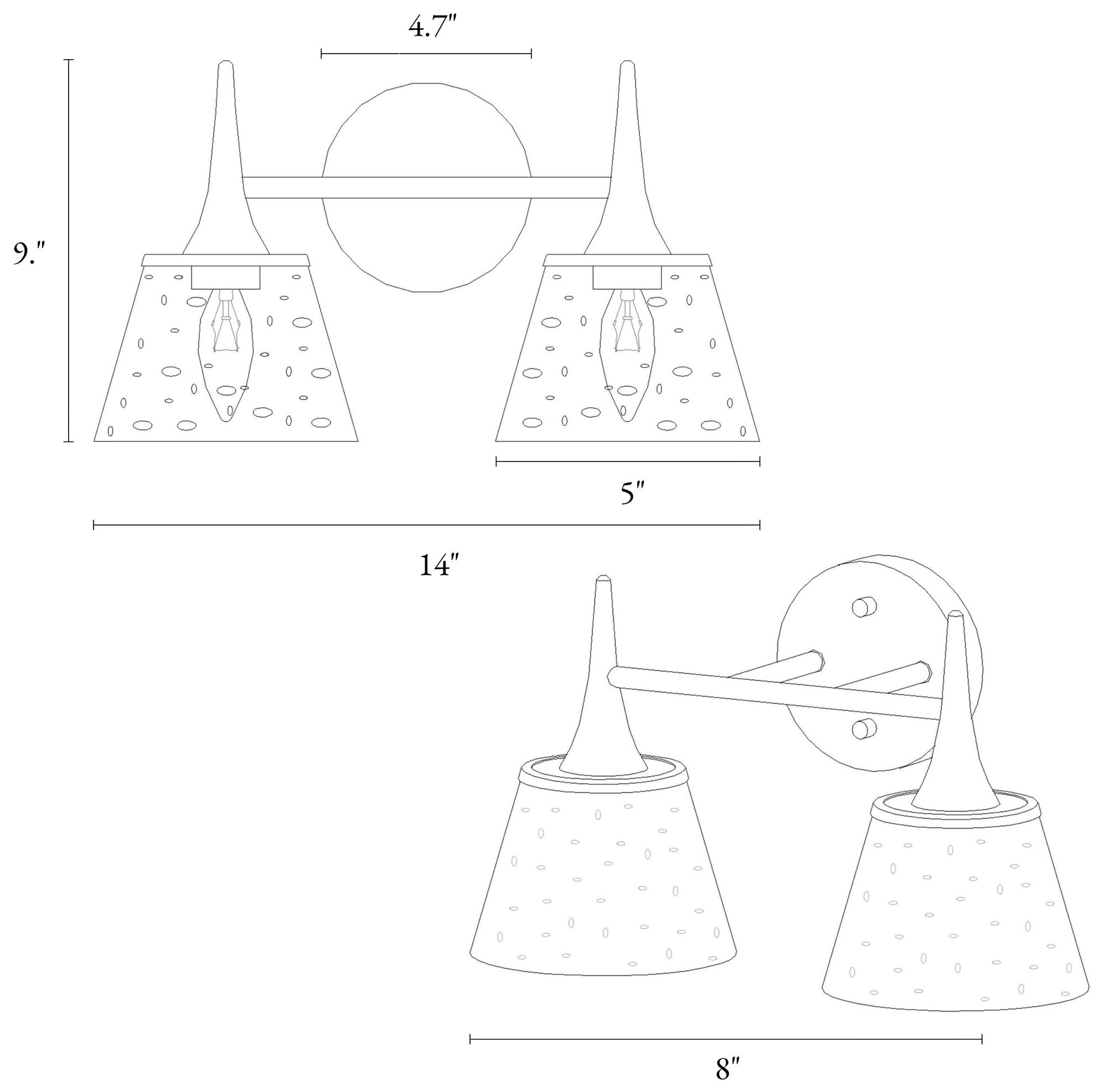 Image 6 Malie 2-Light 14.2" Wide  Gold Bath Light more views