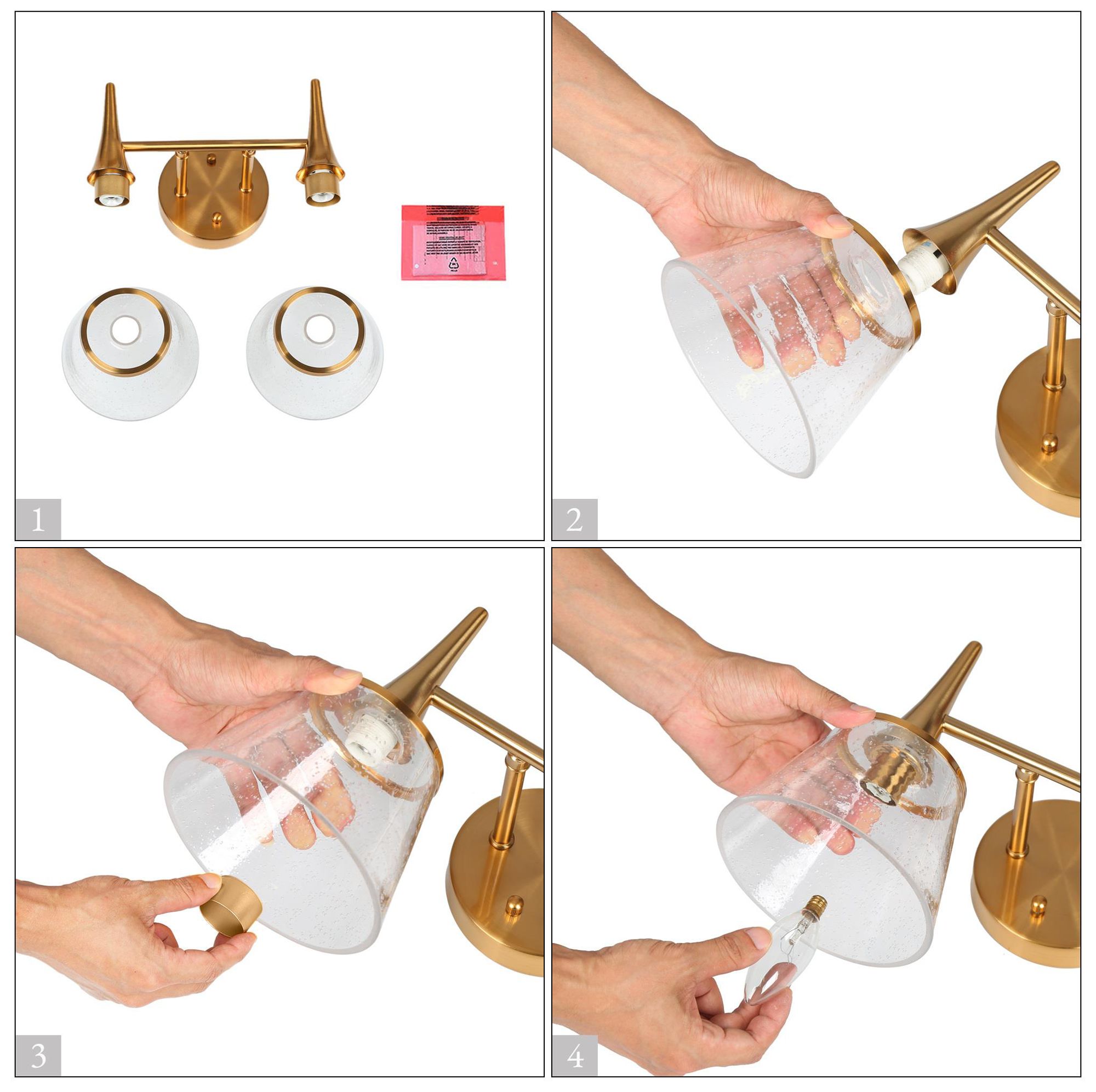 Image 7 Malie 2-Light 14.2" Wide  Gold Bath Light more views