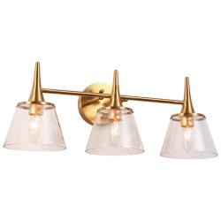 Malie 3-Light 22.4" Wide  Gold Bath Light