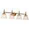 Malie 4-Light 29.1" Wide Gold Bath Light