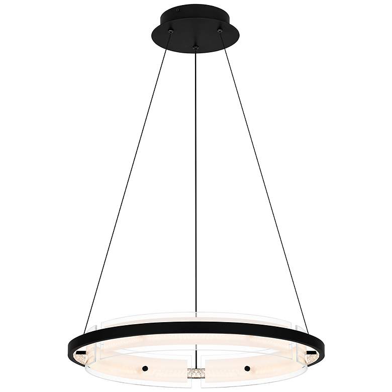 Image 1 Malik Integrated LED Matte Black Pendant