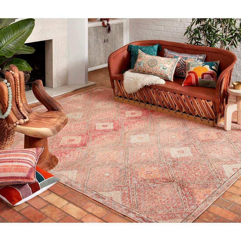 Image 1 Malik MAL-01 5'x7'6" Dove and Sunset Rectangular Area Rug