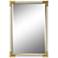 Malik White and Gold Leaf 27 1/4" x 39 1/4" Wall Mirror