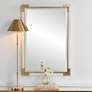 2_Malik White and Gold Leaf 27 1/4" x 39 1/4" Wall Mirror