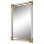 5_Malik White and Gold Leaf 27 1/4" x 39 1/4" Wall Mirror more views