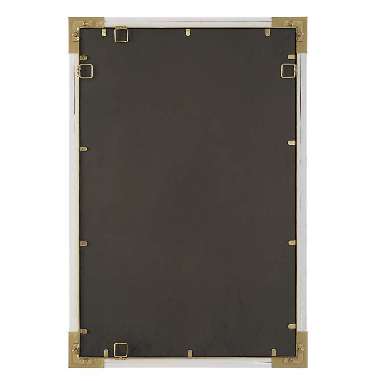 Image 7 Malik White and Gold Leaf 27 1/4" x 39 1/4" Wall Mirror more views