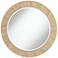 Malina 35" Round Natural Grass Weave Wall Mirror