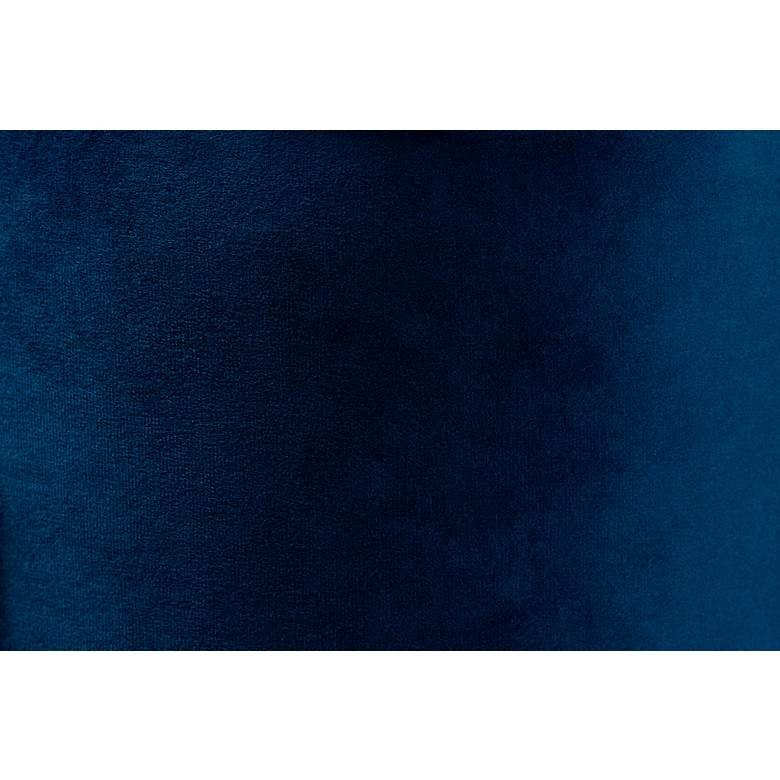 Image 5 Malina Navy Blue Velvet Fabric Tufted Storage Ottoman more views