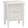 2_Malinda 17 3/4" Wide Classic White Wood 2-Drawer End Table