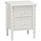 Malinda 17 3/4" Wide Classic White Wood 2-Drawer End Table