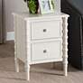 1_Malinda 17 3/4" Wide Classic White Wood 2-Drawer End Table