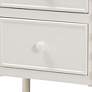 4_Malinda 17 3/4" Wide Classic White Wood 2-Drawer End Table more views
