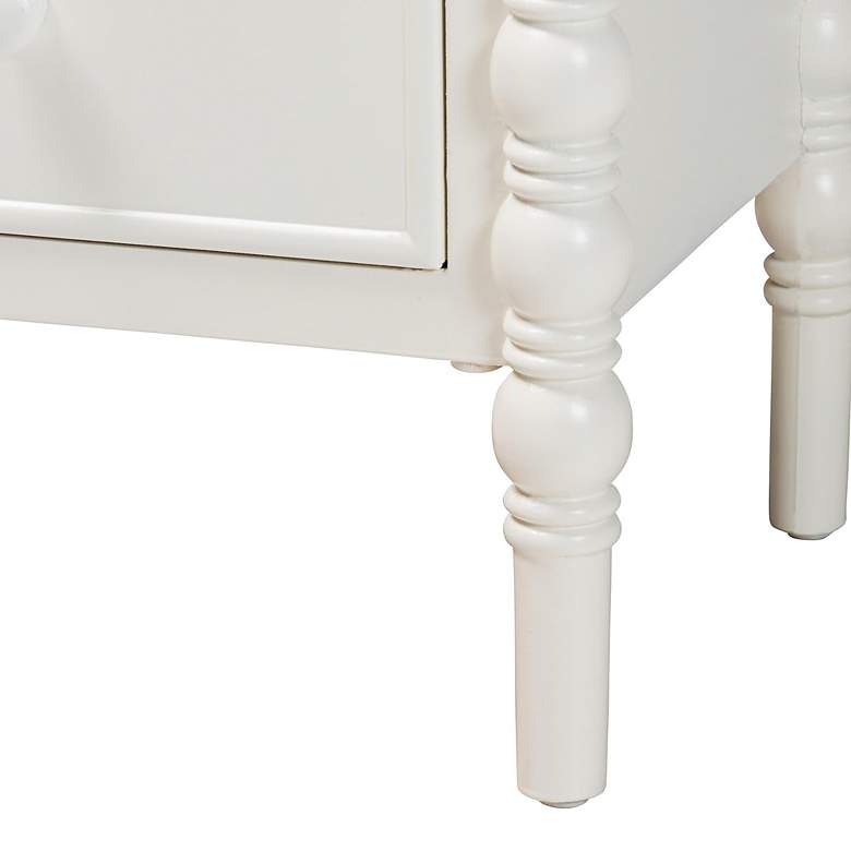 Image 5 Malinda 17 3/4" Wide Classic White Wood 2-Drawer End Table more views