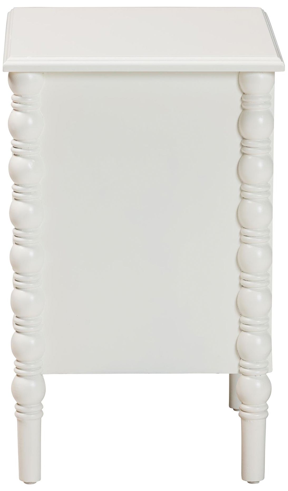 Malinda 17 3/4" Wide Classic White Wood 2-Drawer End Table